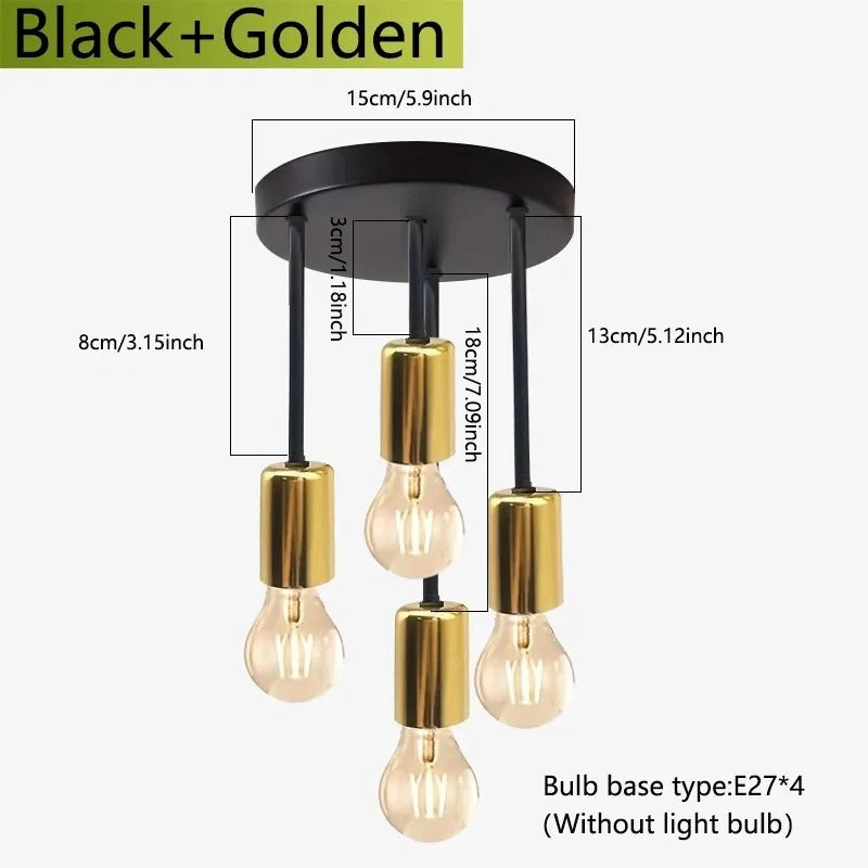 Modern Four-head Ceiling lamp