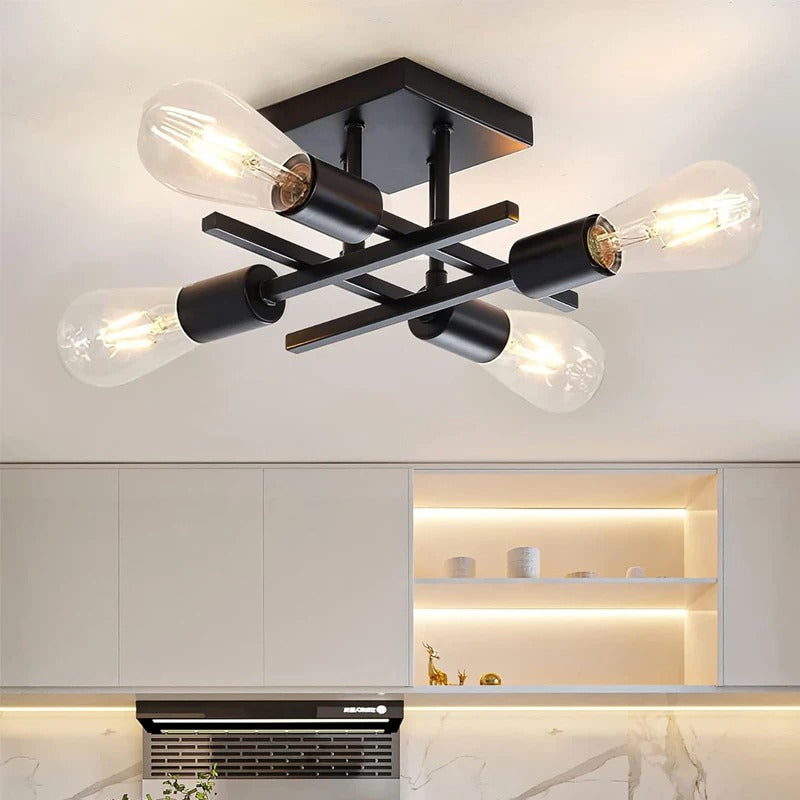 Modern Nordic 4-lamp ceiling light