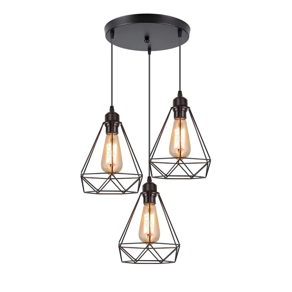 Vintage 3-Light Pendant Ceiling Lamps