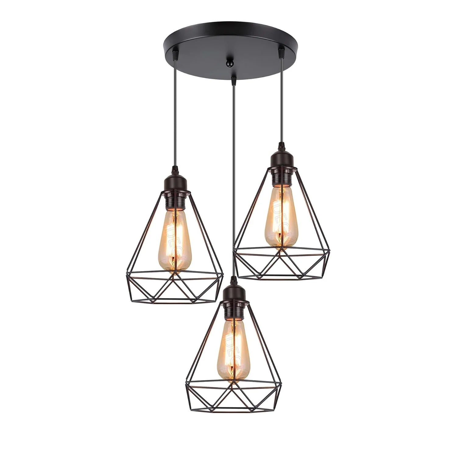 Vintage 3-Light Pendant Ceiling Lamps