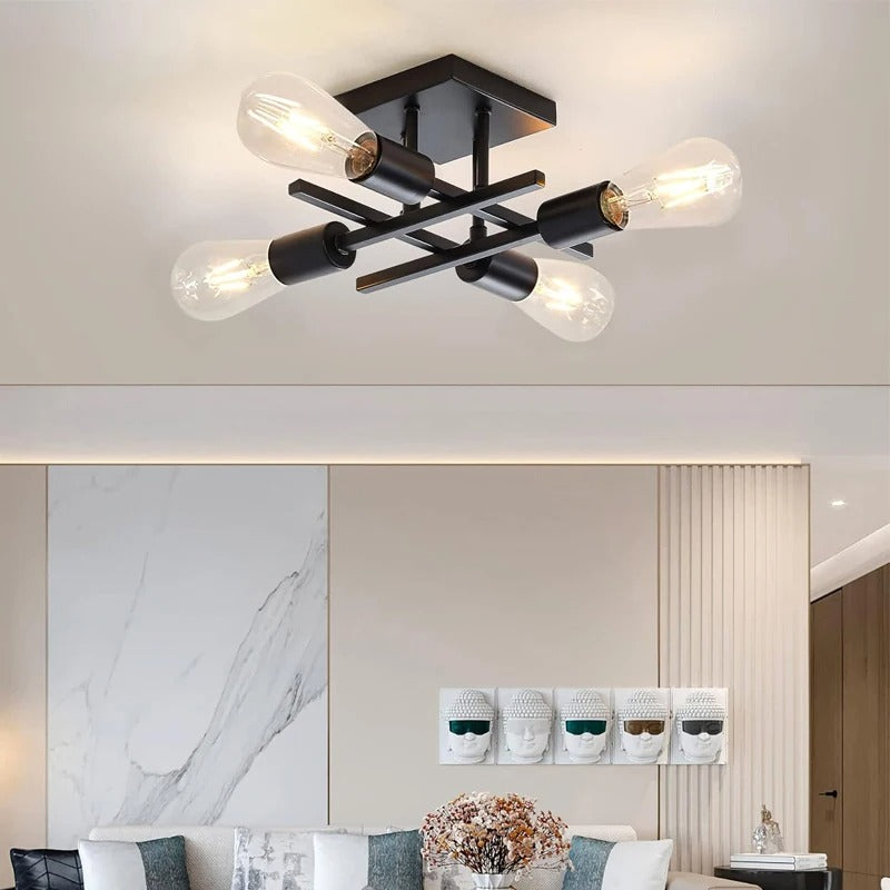 Modern Nordic 4-lamp ceiling light