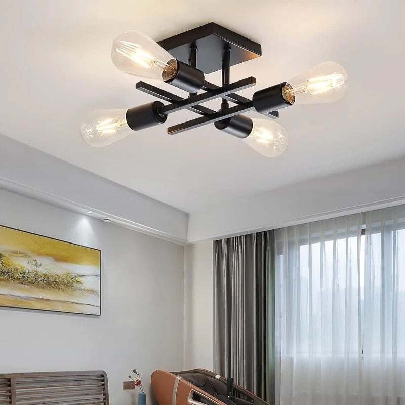 Modern Nordic 4-lamp ceiling light