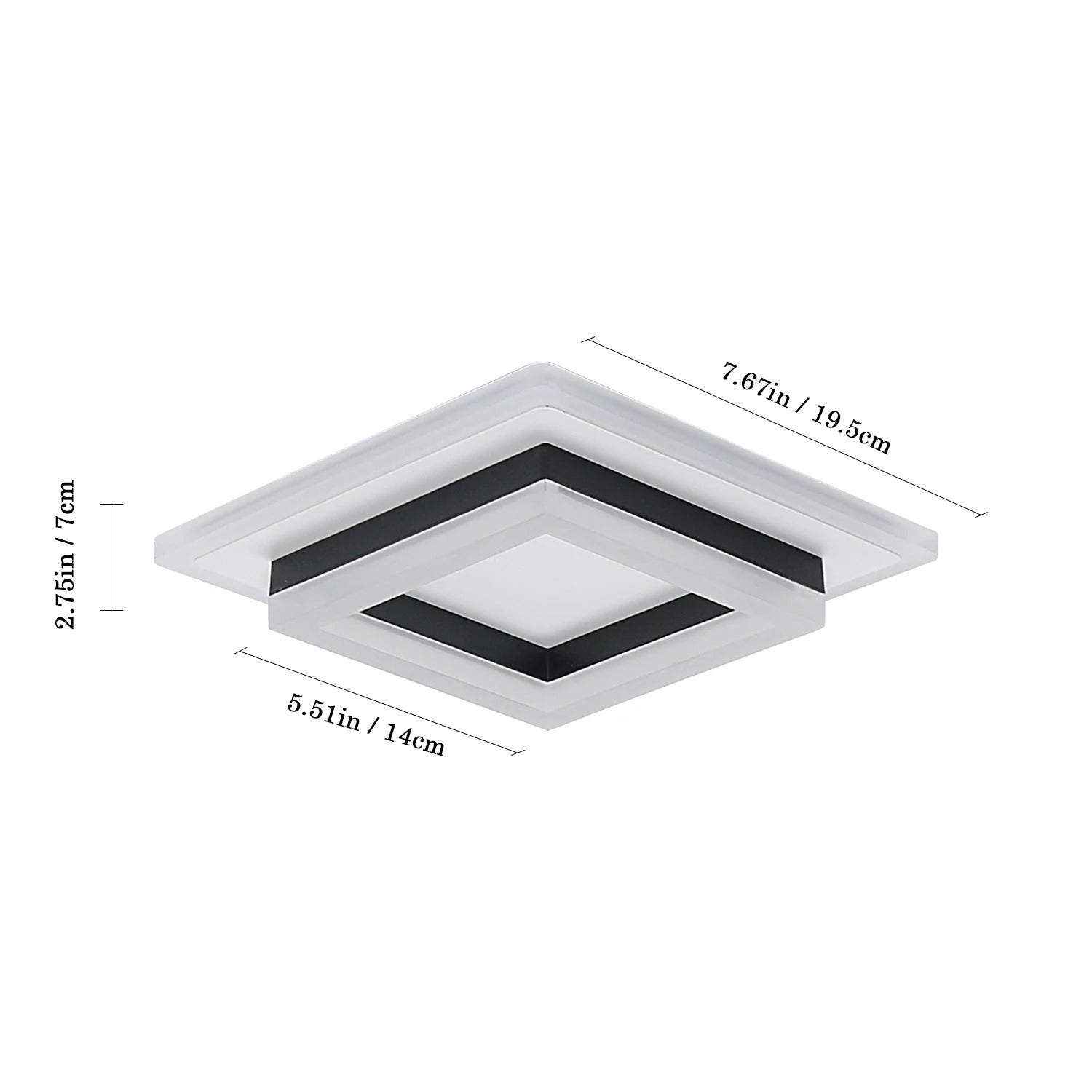 Modern LED Ceiling Light, Square Ceiling Lamps 24W