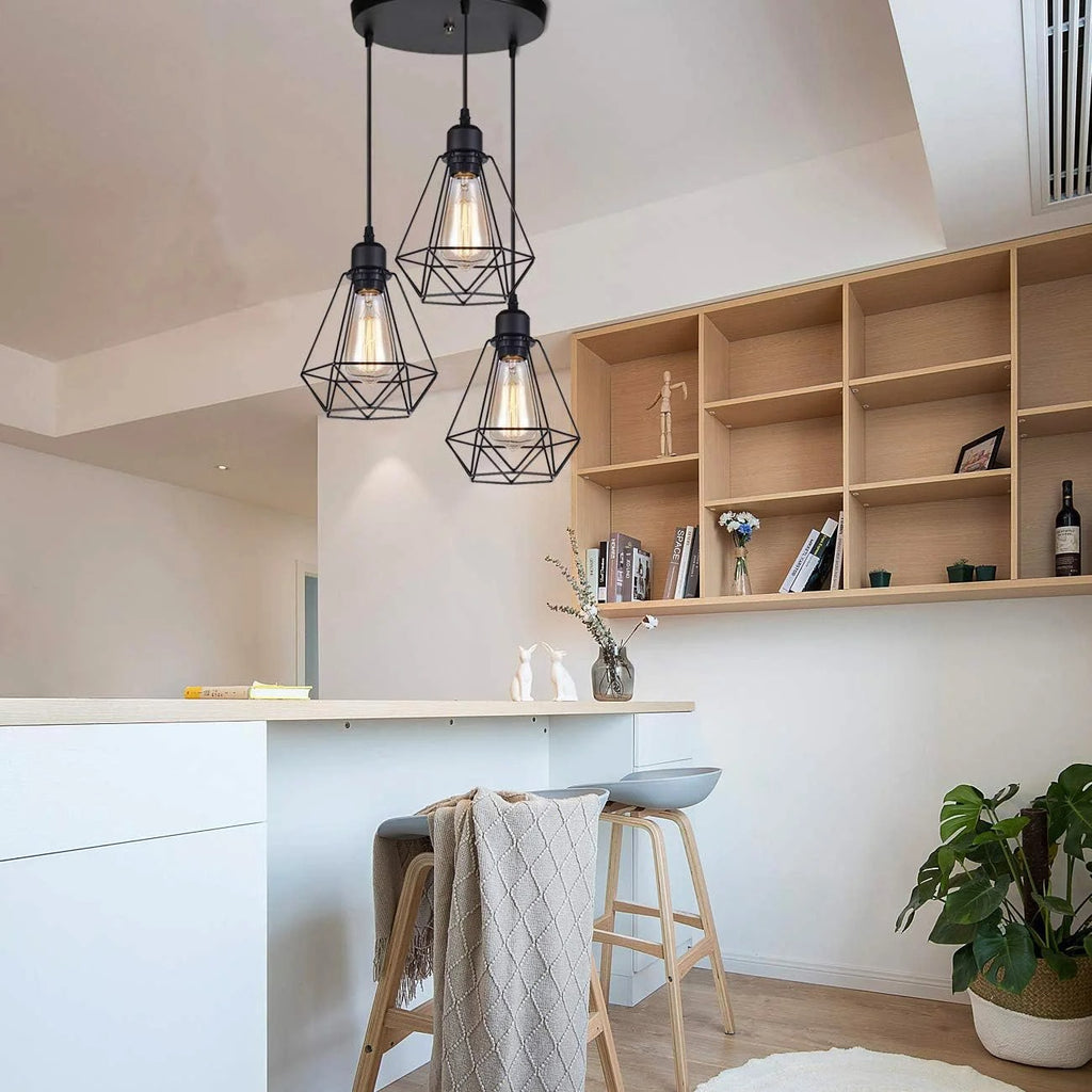 Vintage 3-Light Pendant Ceiling Lamps