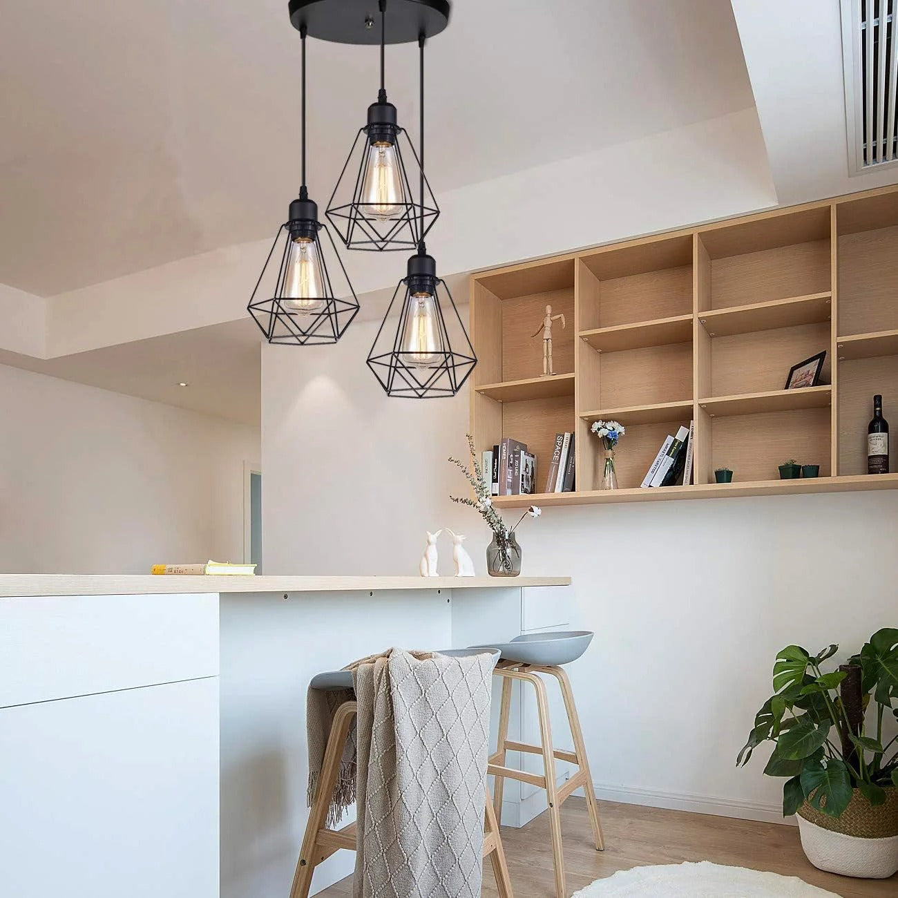 Vintage 3-Light Pendant Ceiling Lamps