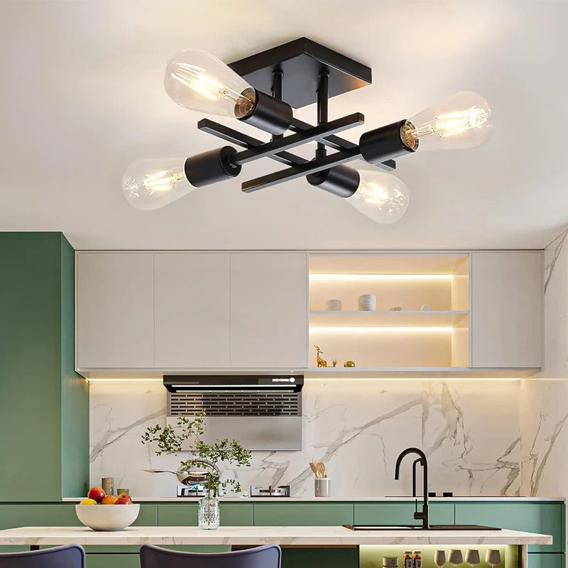 Modern Nordic 4-lamp ceiling light