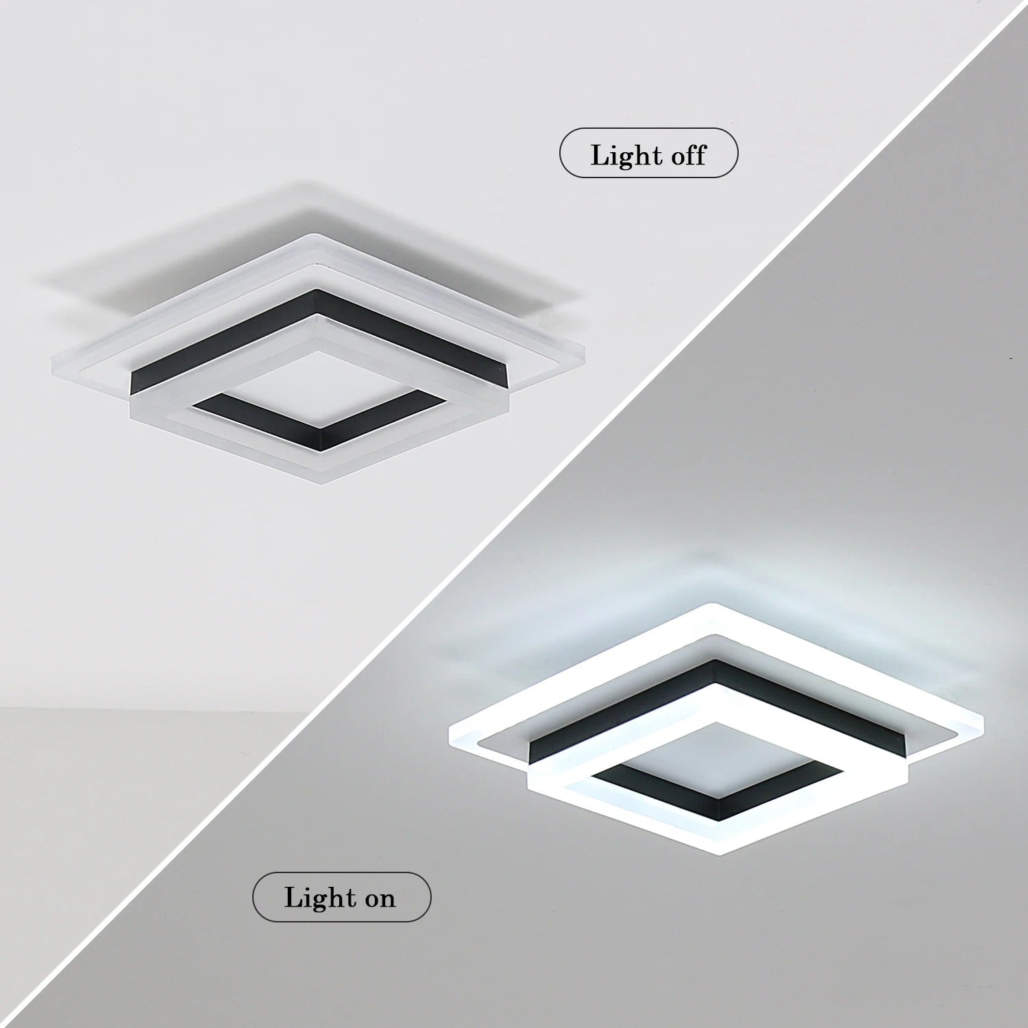 Modern LED Ceiling Light, Square Ceiling Lamps 24W