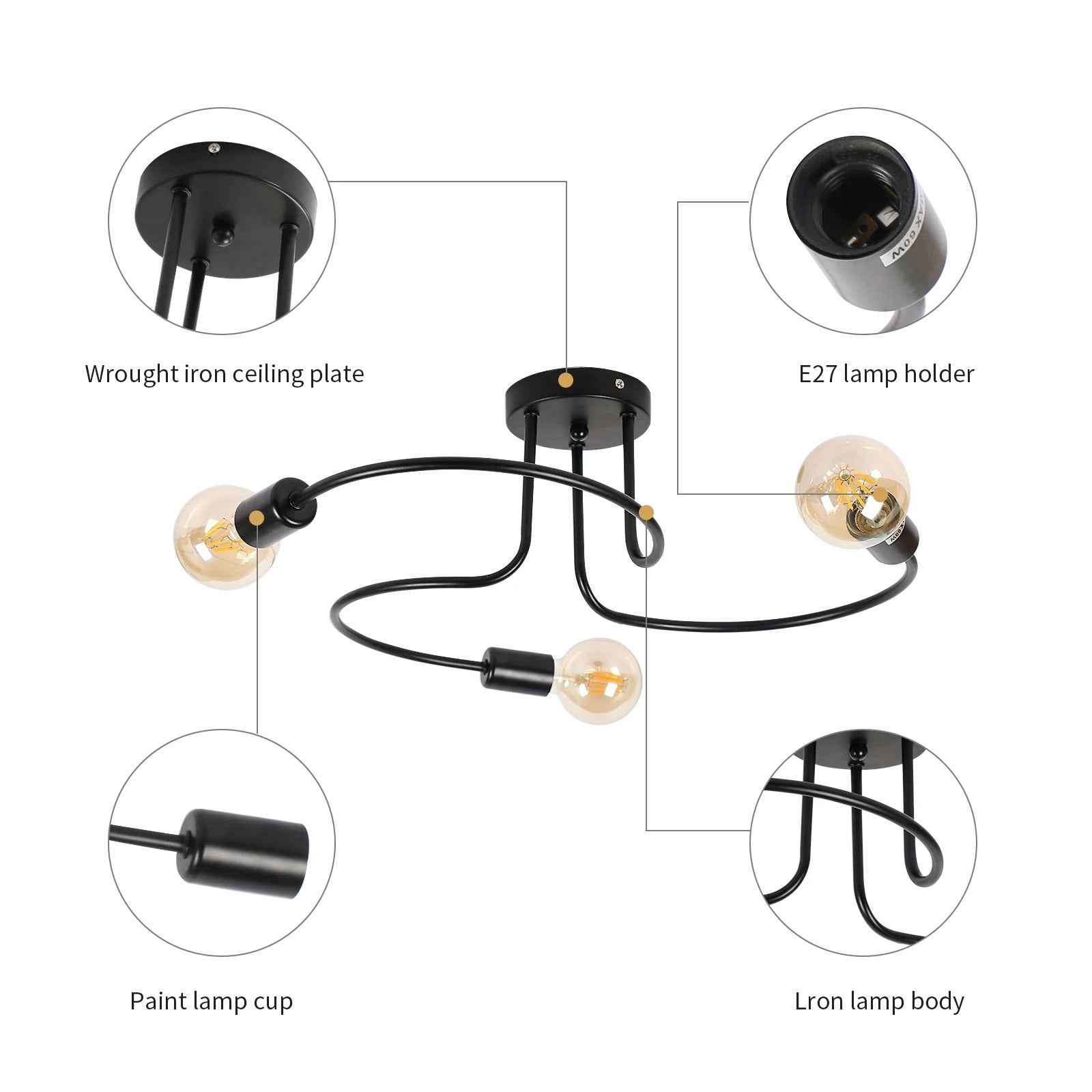 Vintage Industrial Ceiling Light