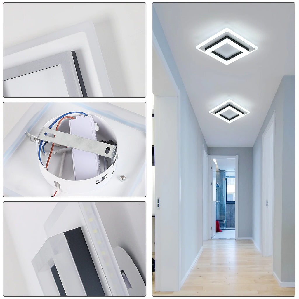 Modern LED Ceiling Light, Square Ceiling Lamps 24W