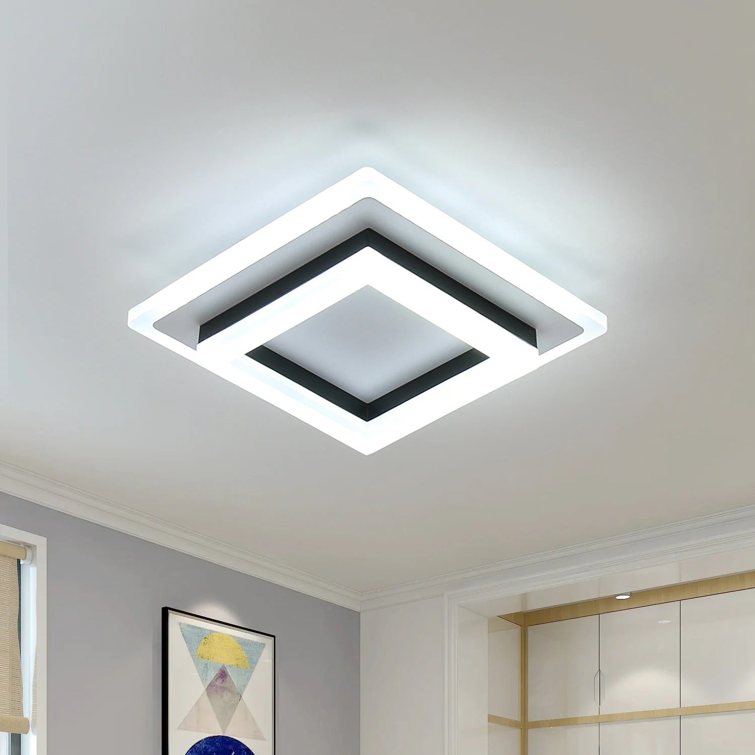Modern LED Ceiling Light, Square Ceiling Lamps 24W