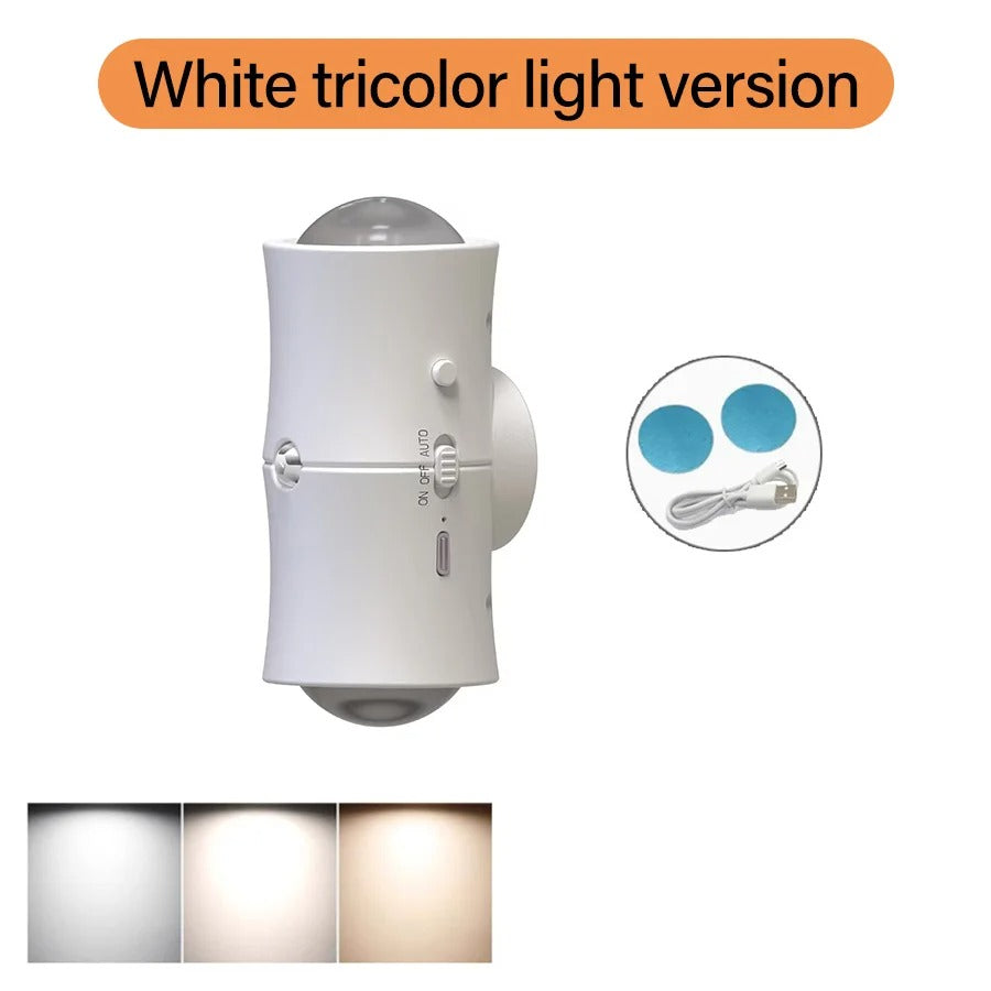 Three-color RGB Human Body Induction Wall Light Motion Sensor Magnetic Desk Lamp Atmosphere Light for Bedroom