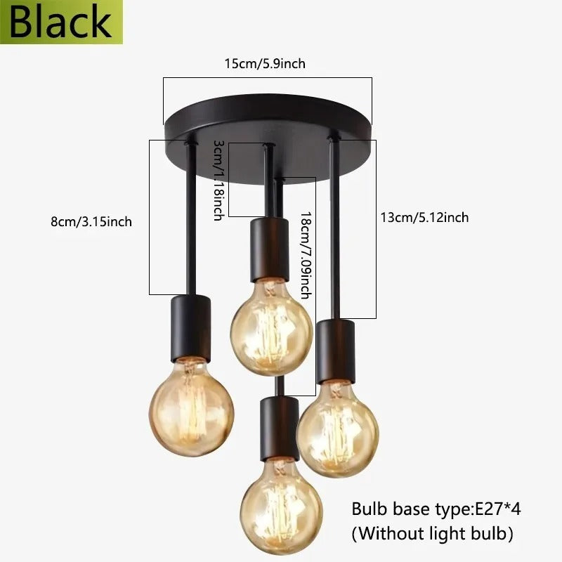Modern Four-head Ceiling lamp